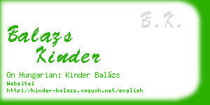 balazs kinder business card