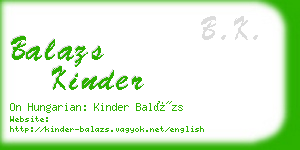 balazs kinder business card